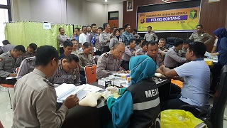 130 Personil Polres Bontang Ikuti Madical Check Up