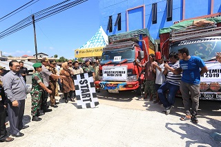 Wali Kota Bontang Berangkatkan Pergeseran Logistik Pemilu