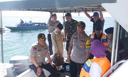 TPS Pulau Terluar Kota Bontang di Kunjungi Pamatwil Polda Kaltim