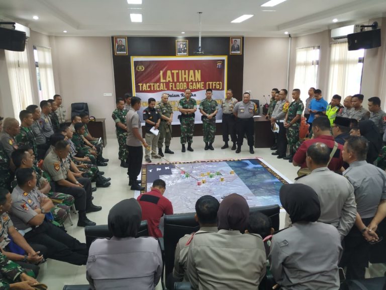 Jelang Pengumuman Hasil Pemilu Tingkat Nasional, Polres Bontang Gelar Latihan TFG