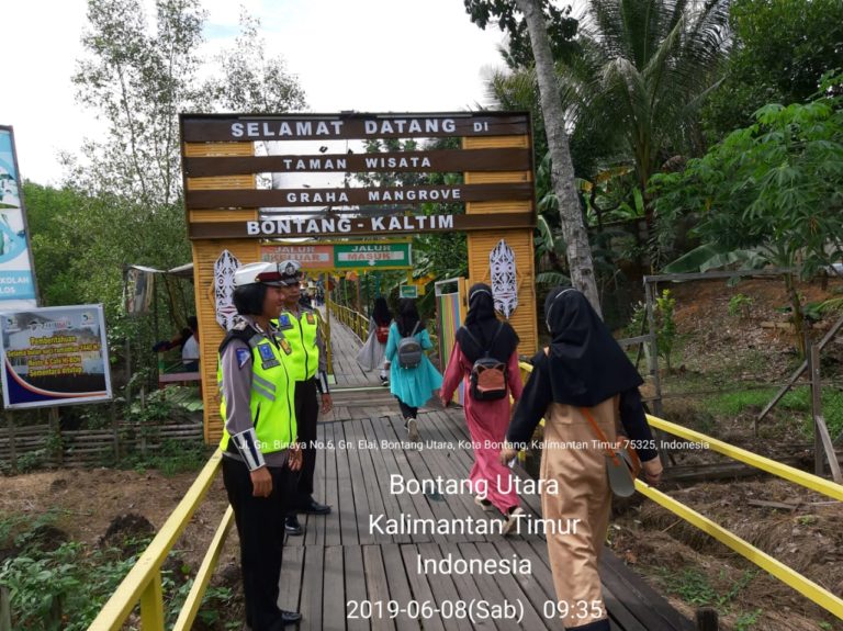 Lebaran Ke 4 Idul Fitri, Jajaran Polres Bontang amankan lokasi Wisata mangrove BSD