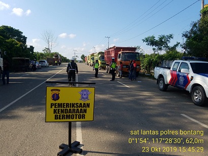 Hari Pertama Operasi Zebra, 153 Kendaraan di Bontang Ditindak