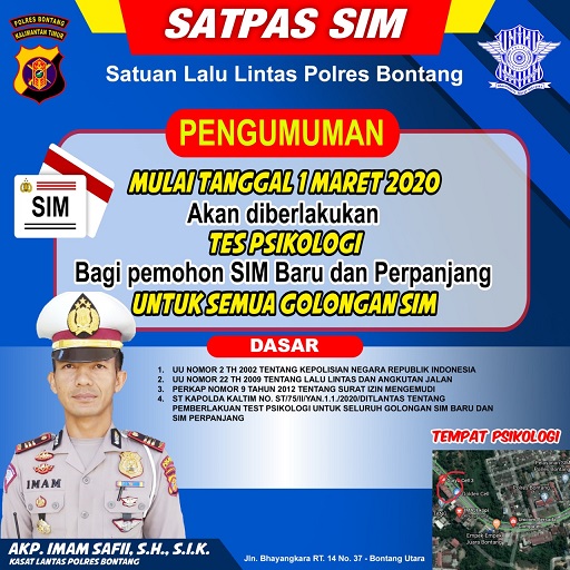 Tes Psikologi Akan Jadi Syarat Permohonan SIM