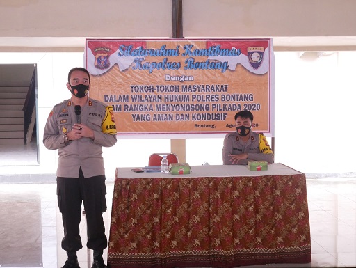Ingin Pilkada 2020 Berjalan Aman, Kapolres Bontang Gelar Silaturahmi Kamtibmas Dengan  Tokoh Masyarakat