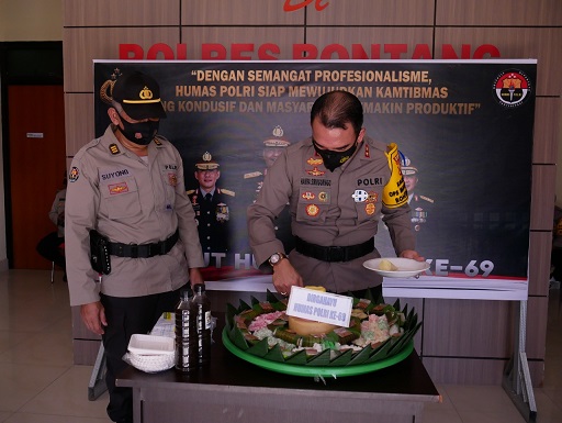 HUT ke-69 Humas Polri, Digelar Dengan Syukuran