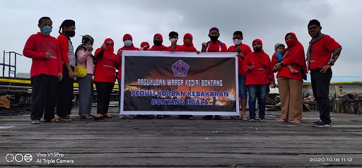 PWK Bontang, Salurkan Bantuan ke Korban Kebakaran Bontang Kuala