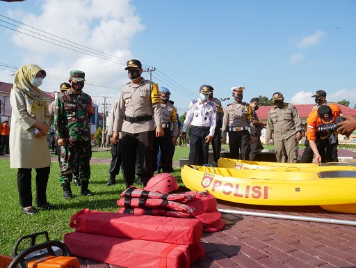 Hadapi Fenomena Alam, Polres Bontang Gelar Apel Siaga Penanggulangan Bencana