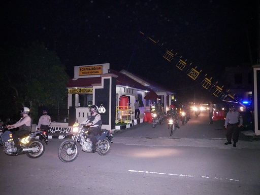 Amankan Kota Bontang Jelang Pilkada 2020, 115 Personil Gabungan Lakukan Patroli Malam