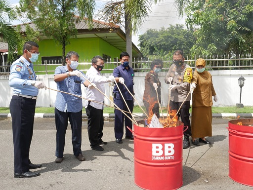 Sabu Sebanyak  547,79 Gram Di Musnahkan, Kapolres Bontang Ucapkan Terimakasih