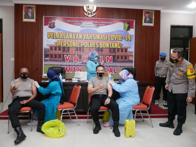318 Personil Polres Bontang, Dijadwalkan Ikuti Vaksin Covid-19 Tahap 1