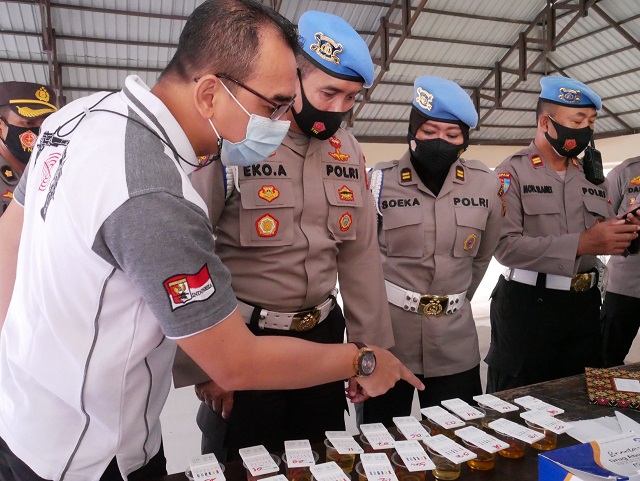 Subbid Provos Polda Kaltim Gelar Tes Urine Dadakan di Polres Bontang