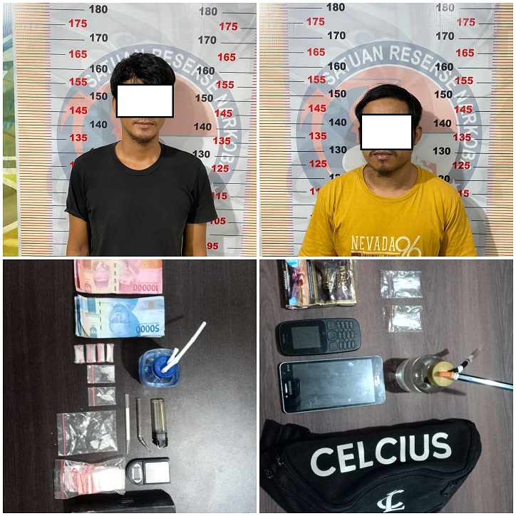 Sat Reskoba Polres Bontang Tangkap Dua Orang Pengedar Sabu- Sabu
