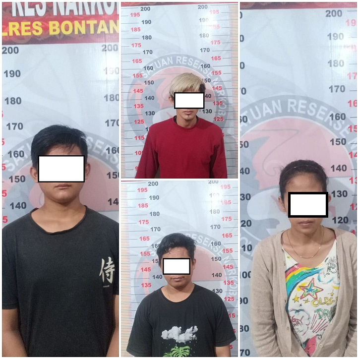 Sat Reskoba Polres Bontang  Kembali Berhasil Ungkap Peredaran Narkoba Jenis Sabu Tangkap 4  Orang Pelaku