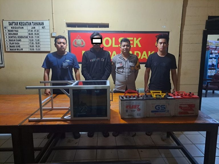 Curi Accu Mobil Dan Kotak Amal Di Muara Badak , Pemuda Pengangguran Di Tangkap Polisi