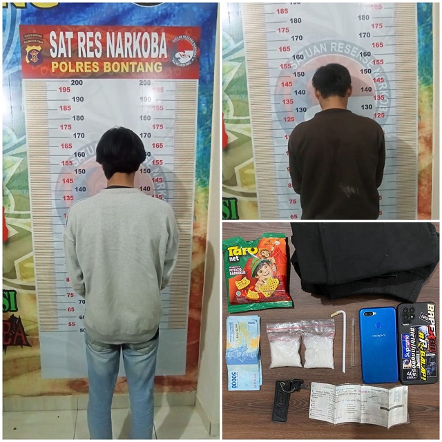 Bawa Sabu 96,Gram Dua Remaja Asal Sangkulirang Di Tangkap Satresnarkoba Polres Bontang.
