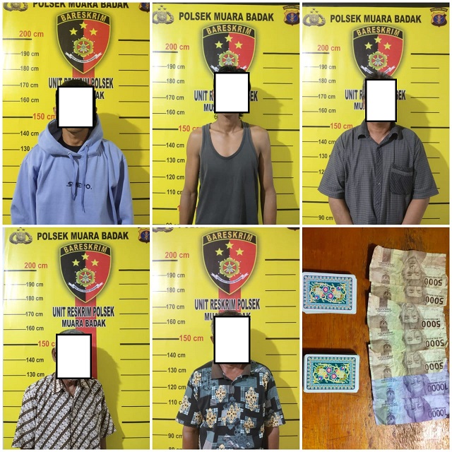 Asyik Bermain Judi  5 Orang Nelayan Muara Badak Di Tangkap Polisi