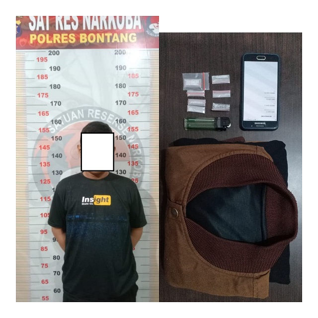 Tunggu Pembeli, Seorang Pegedar Sabu Di Kota Bontang Di Tangkap Polisi