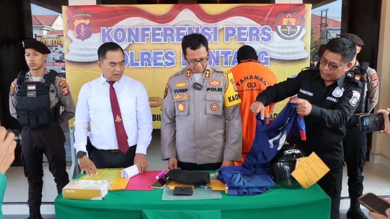 Polres Bontang Press Release kasus tindak pidana pencurian dengan kekerasan: Tersangka Masuk Dalam DPO