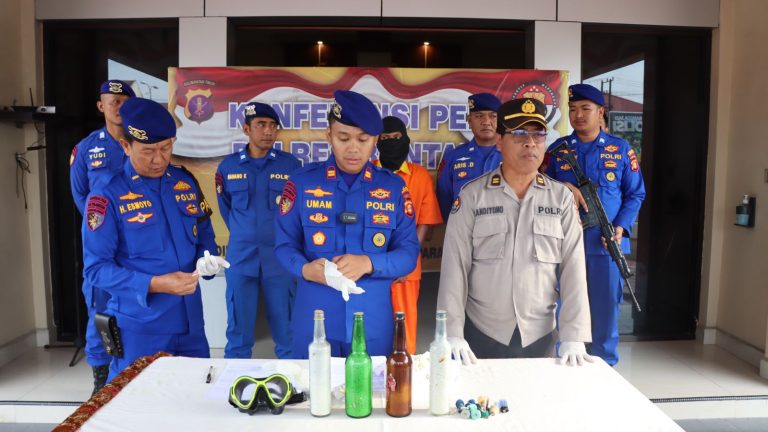 Polres Bontang Press Release Pengungkapan Kasus Ilegal Fishing