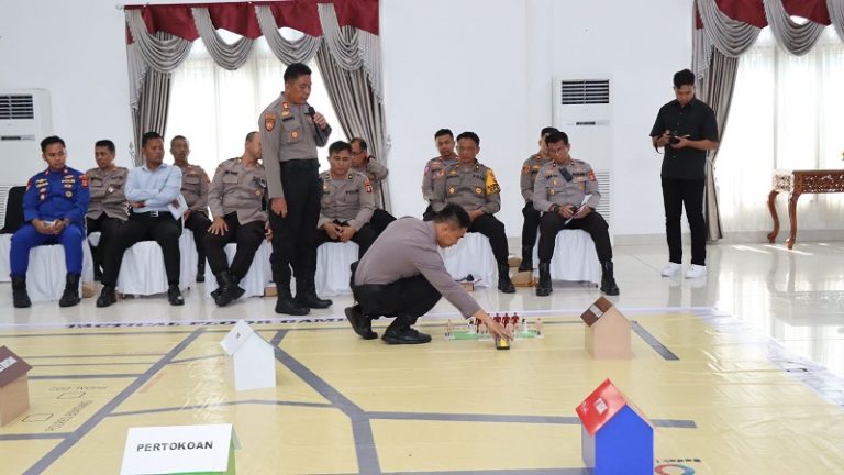 Gelar Tactical Floor Game (TFG) Polres Bontang Libatkan 280 Personil Amankan Pemilu 2024