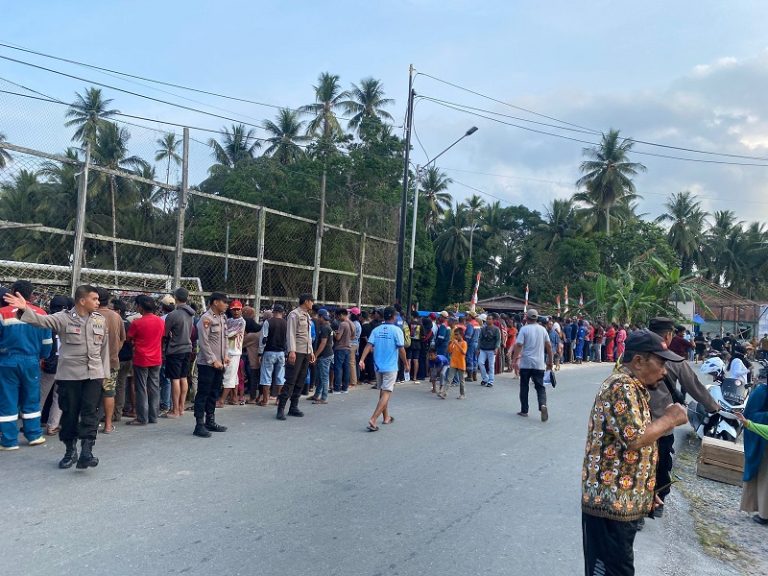 Amankan Pertandingan Final Sepak Bola Tanjung Limau Cup V Polsek Muara Badak Libatkan Panitia dan Masyarakat Setempat