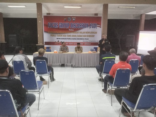 Fokus Group Discussion, Sinergitas Polri dan Masyarakat Kunci Utama Mewujudkan Pemilu Tahun 2024 Yang Aman, Damai, Dan Kondusif