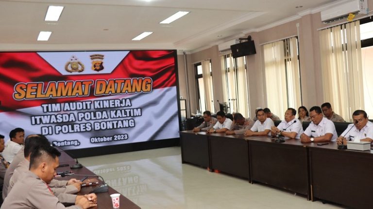 Polres Bontang Menerima Tim Audit Kinerja Tahan II Itwasda Polda Kaltim
