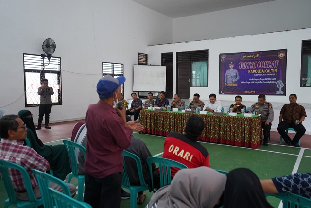 Jalin Komunikasi Langsung dengan Masyarakat, Polda Kaltim Gelar Kegiatan Jumat Curhat