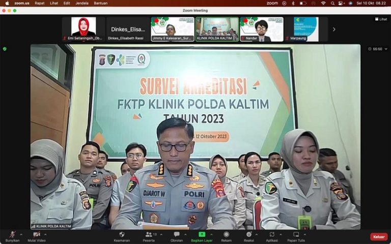 Biddokkes Polda Kaltim Hadiri Survey Akreditasi FKTP Untuk Peningkatan Pelayanan Kesehatan