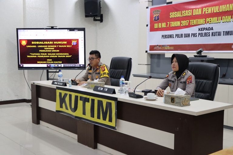 Bidkum Polda Kaltim Sosialisasi dan Penyuluhan Hukum di Polres Kutai Timur