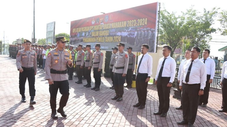 Apel Gelar Pasukan Ops Mantap Brata 2023-2024 Bentuk Pengecekan Akhir Kesiapan Polres Bontang Mengamankan Pemilu 2024
