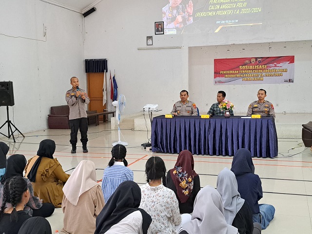 Sosialisasi Penerimaan Terpadu Polri Jalur Rekrutmen Proaktif (REKPRO) di Polres Kutim T.A. 2023/2024