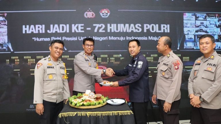 Polres Bontang Mengikuti HUT Humas Polri Ke 72 Secara Virtual