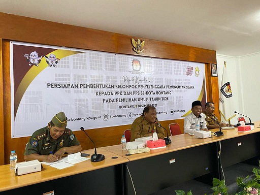 Sat Intelkam Polres Bontang Monitoring Rapat Koordinasi Persiapan Pembentukan KPPS