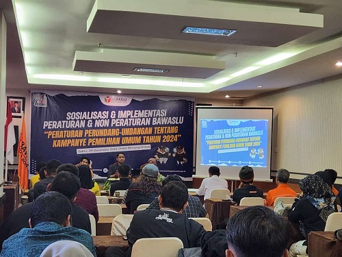Personil Sentra Gakumdu Polres Bontang Mengikuti Sosialisasi dan Implementasi Peraturan dan Non Peraturan Bawaslu Peraturan Perundang Undangan tentang Kampanye Pemilu Tahun 2024