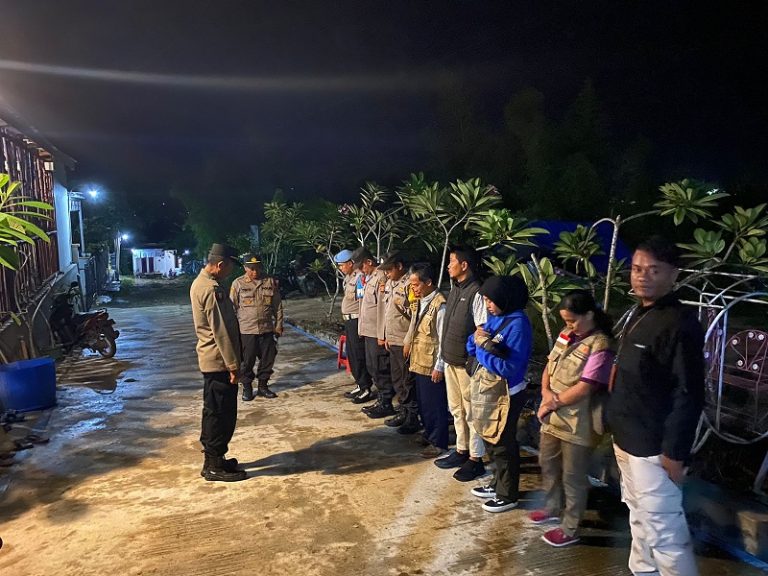 Personil Polres Bontang Melaksanakan Pengamanan Kampanye Salah Satu Caleg DPRD Kota Bontang
