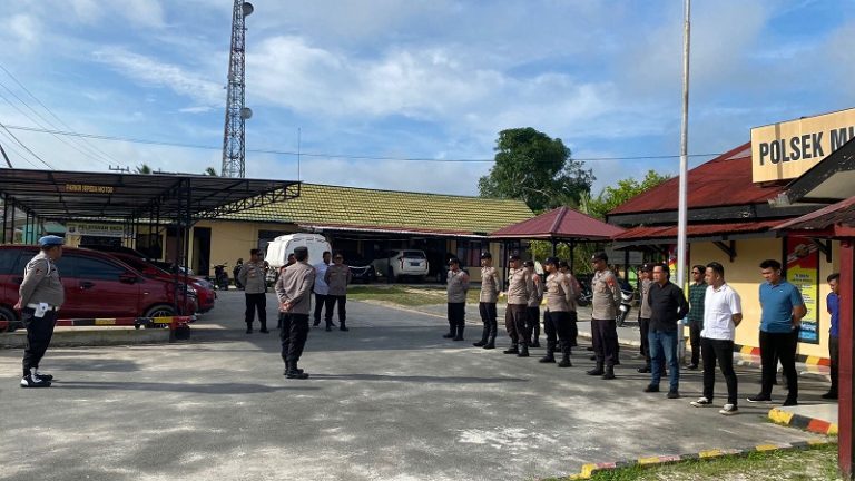 Personil Polsek Muara Badak Gelar Apel Kesiapan Pengamanan Kampanye