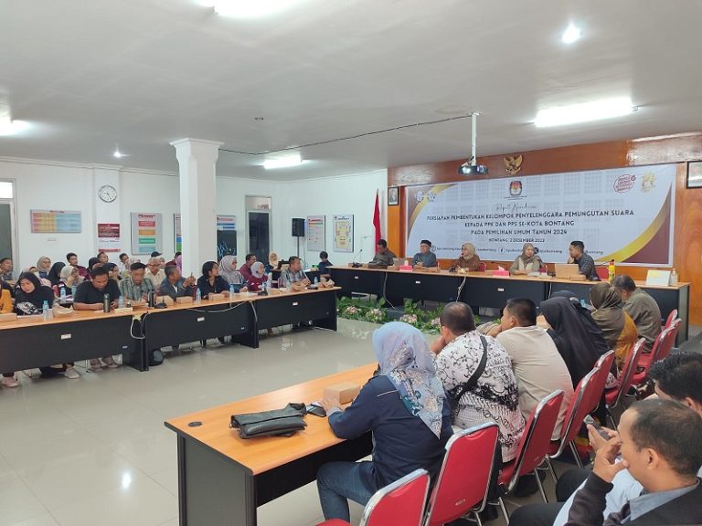 Sat Intelkam Polres Bontang Monitoring Rakaor Persiapan Pembentukan KPPS Pada Pemilihan Umum Tahun 2024