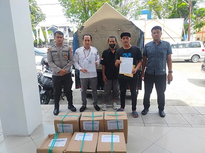 Kedatangan Logistik Pemilu dikawal Ketat Petugas Kepolisian