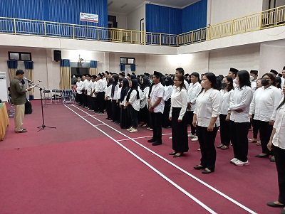 Pelantikan Petugas KPPS, Diharapkan Ikut Serta Mengedukasi Warga Tolak Politik Uang Dan Identitas