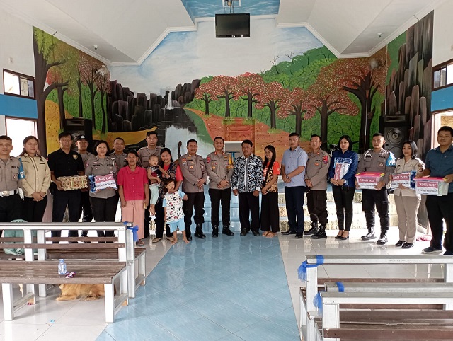 Perkuat Sinergi Jaga Kamtibmas Kapolres Bontang Gelar Minggu Kasih di Gereja