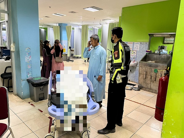 Berkendara Tidak Konsentrasi, Seorang Pemotor Mengalami Kecelakaan Tunggal