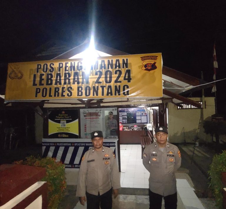 Beri rasa aman saat mudik lebaran Polres Bontang Gelar Pos Pam Marangkayu
