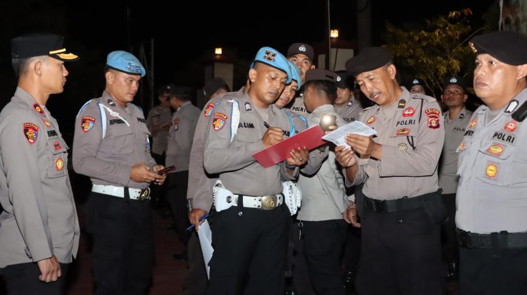 Antisipasi Potensi Gangguan Kamtibmas, Polres Bontang laksanakan Apel Siaga 1