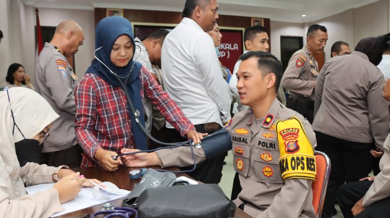 Cek Kesehatan Personil, Dokkes Polres Bontang laksanakan Rikkes berkala bagi Personil Dan ASN Polri