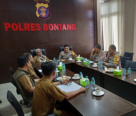 Rapat Koordinasi Badan Kesbangpol Kukar dengan Polres Bontang untuk sukseskan  Pemilu 2024