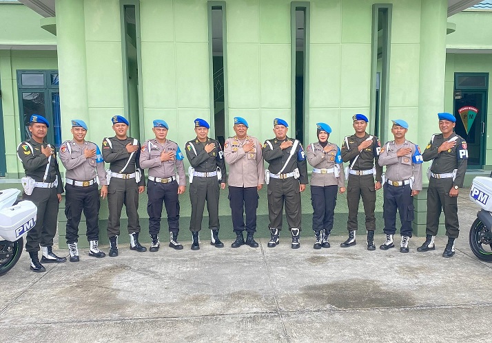 Tingkatkan Sinergitas, Propam Polres Bontang bersama Dansub Denpom VI/1-1 Bontang laksanakan kegiatan Coffee Morning