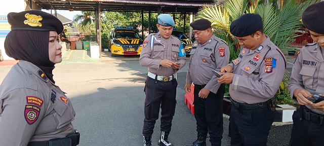 Tingkatkan dispilin, Propam Polres Bontang laksanaan pengecekan Apel Fungsi dan Gaktibplin Personil Sat Samapta