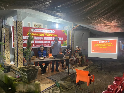 Cegah peredaran Narkoba, Kasat Narkoba Polres Bontang laksanakan sosialisasi di Kelurahan Loktuan