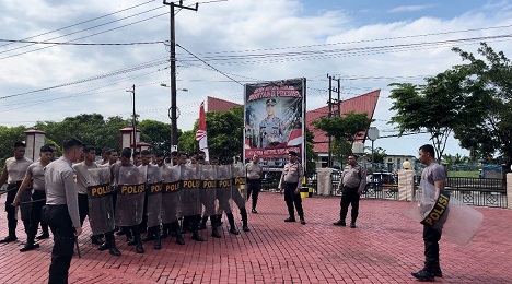 Kesiapan jelang Pilkada, Sat Samapta Polres Bontang gelar Latihan Dalmas